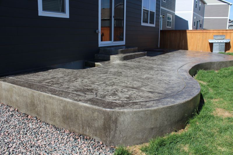 Backyard Stamped Concrete Installation