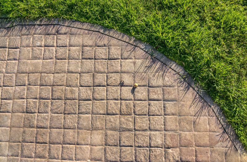 Backyard Stamped Concrete Installation