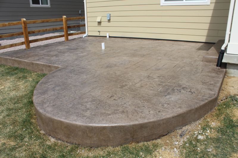 Backyard Stamped Concrete Installation
